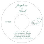Forever Swirly CD Wedding Labels